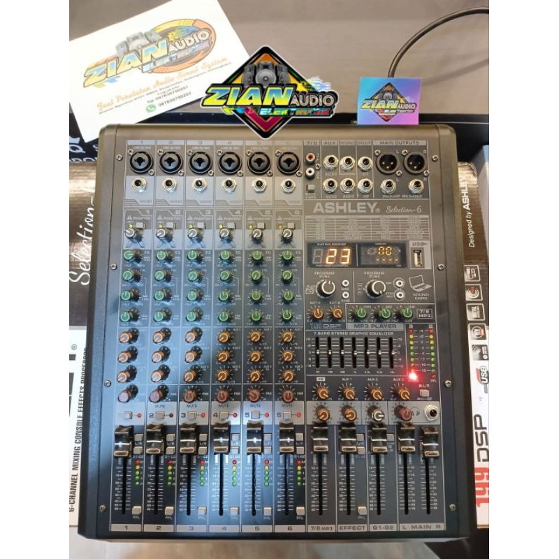 mixer Ashley Selection 6 Original terbaru 4tone efek alesis redy stok