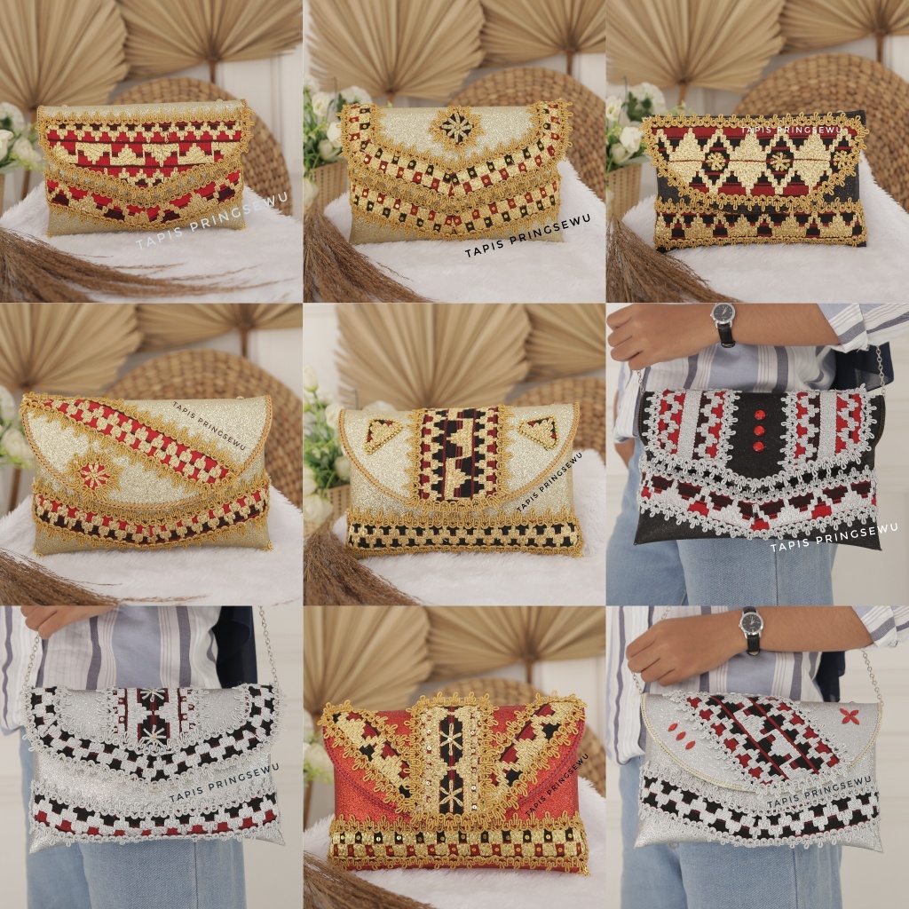 TAPIS PRINGSEWU - CLUCTH TAPIS GLITER TAS TAPIS TAS WANITA FASHION TAS PESTA  WANITA LAMPUNG