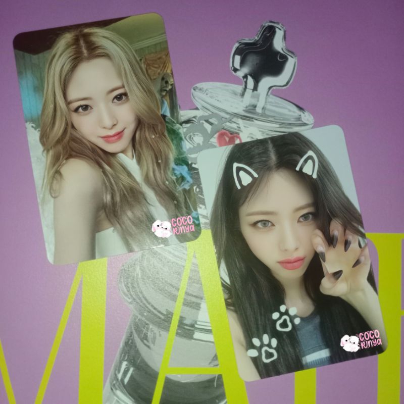 YUNA ITZY LD MAKESTAR CHESHIRE SET LUCKY DRAW MS ANGEL CAT DOODLE