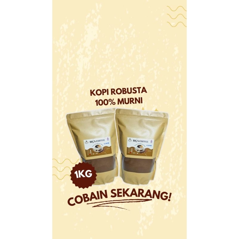 

Bubuk Kopi 1Kg Robusta Murni Rasa Nikmat