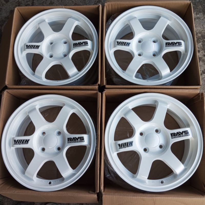 velk TE37 R15 pcd 4×100 lebar 6,5 et 40 kondisi BARU