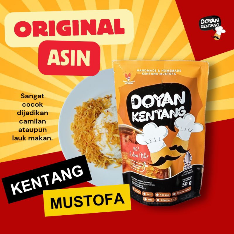 

Kentang Mustofa Doyan Kentang Original Asin 50 gram