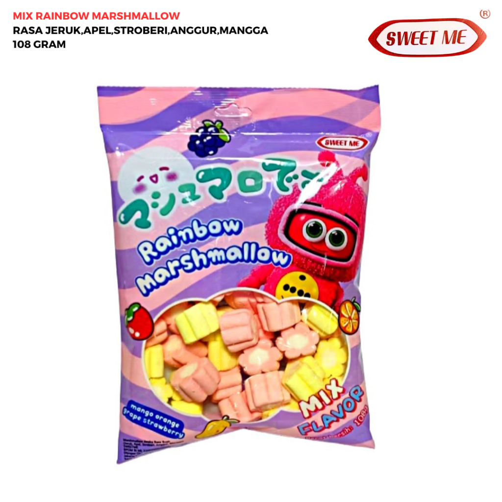 

[HALAL] SWEET ME RAINBOW MARSHMALLOW MIX VIRAL ANEKA RASA BUAH 108 GR