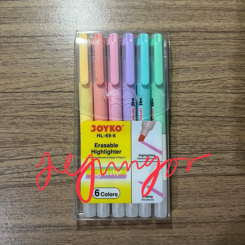 

Joyko Erasable Highlighter 6 pcs New Baru