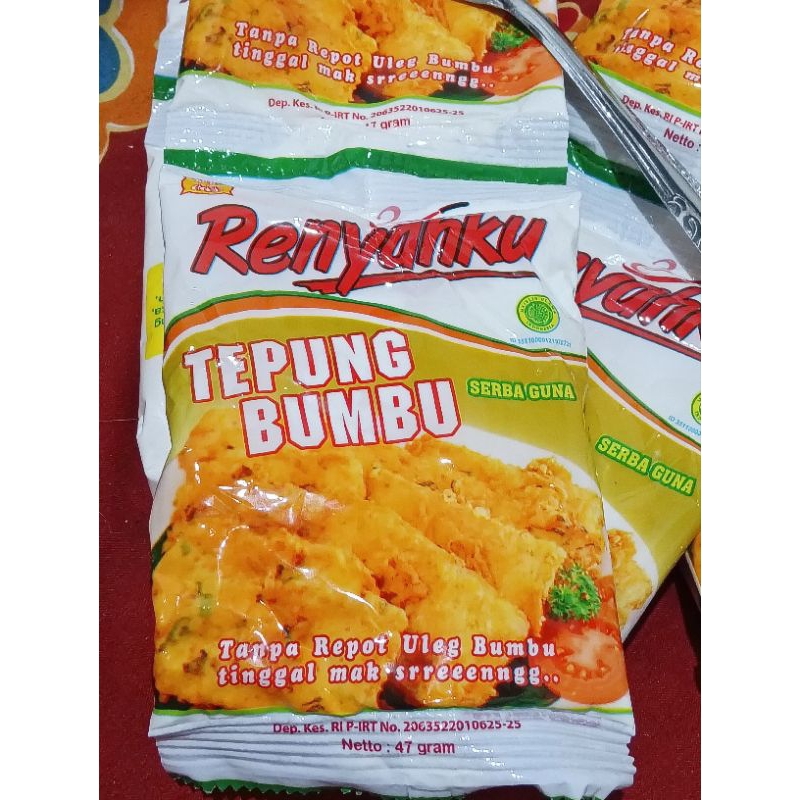 

Tepung bumbu Renyahku /tepung serbaguna/renyahku 1renceng gratis sendok