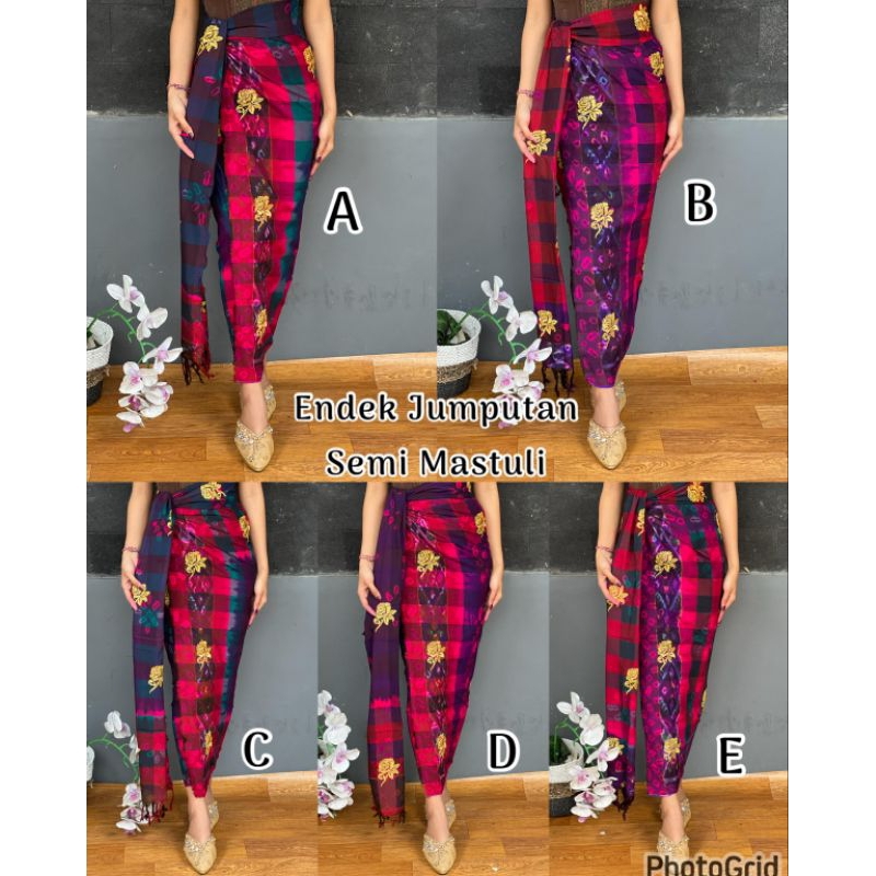 KAMEN ENDEK JUMPUTAN SEMI MASTULI SET SELENDANG