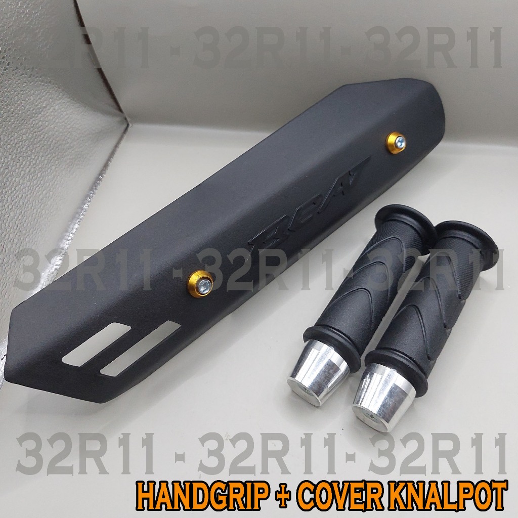 tutup knalpot beat/cover knalpot beat + handgrip model ori honda -bisa untuk semua beat