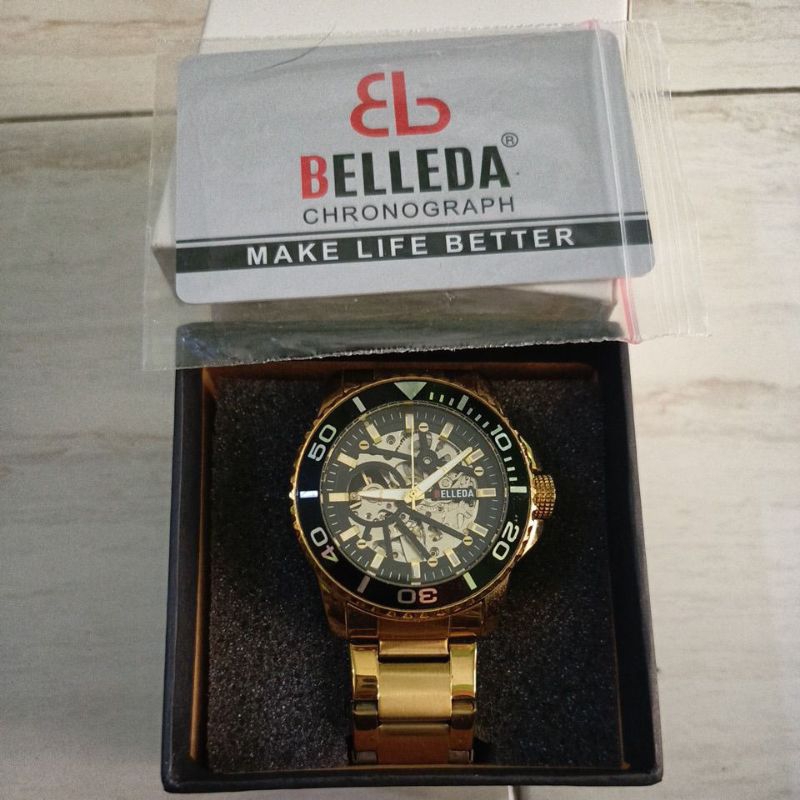 buy 1 get 1 Jam tangan Automatic original BELLEDA B-9485 New