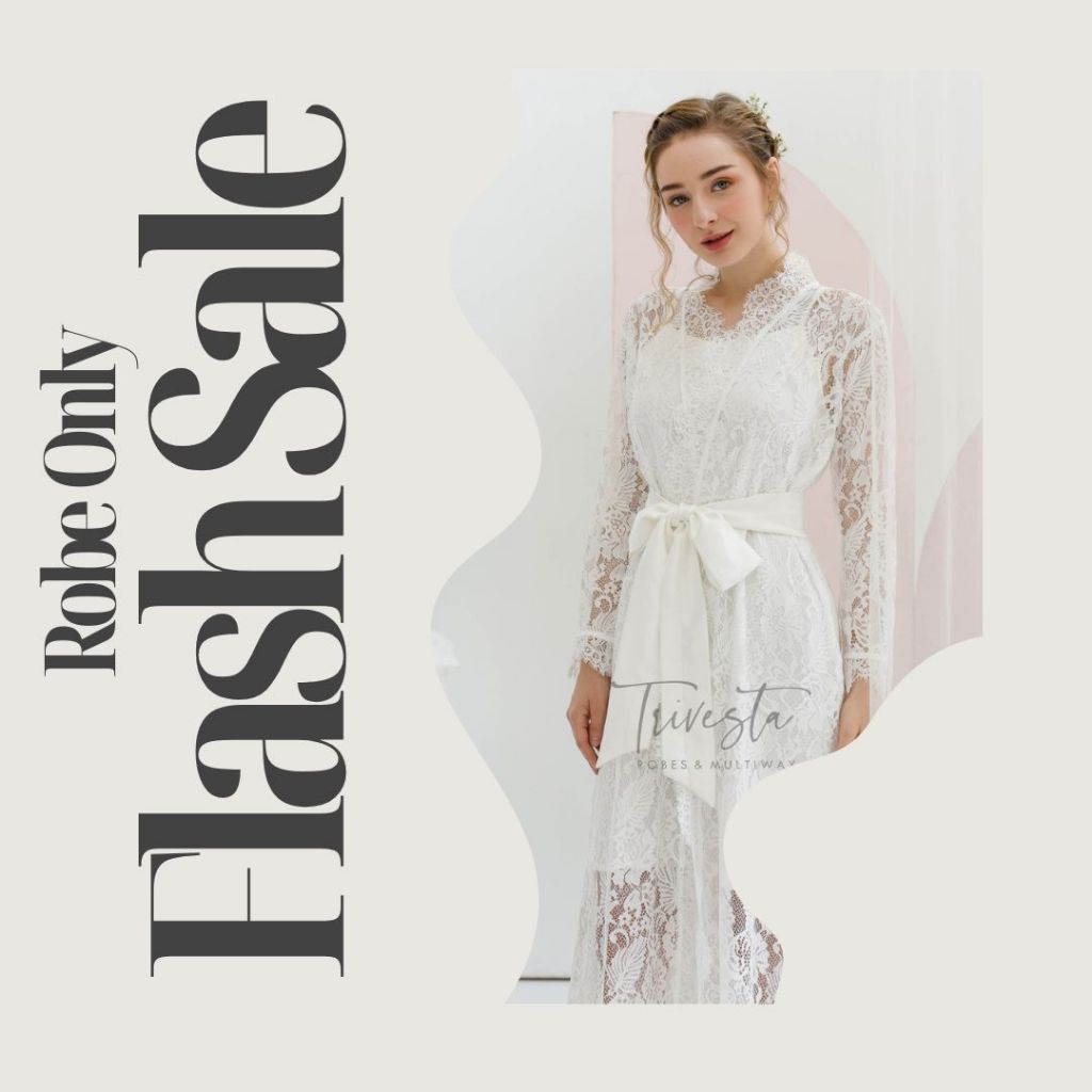Trivesta Robes - FS Whitney Robe (Robe dan Belt saja, Tidak termasuk inner) - Kimono Pengantin Broka