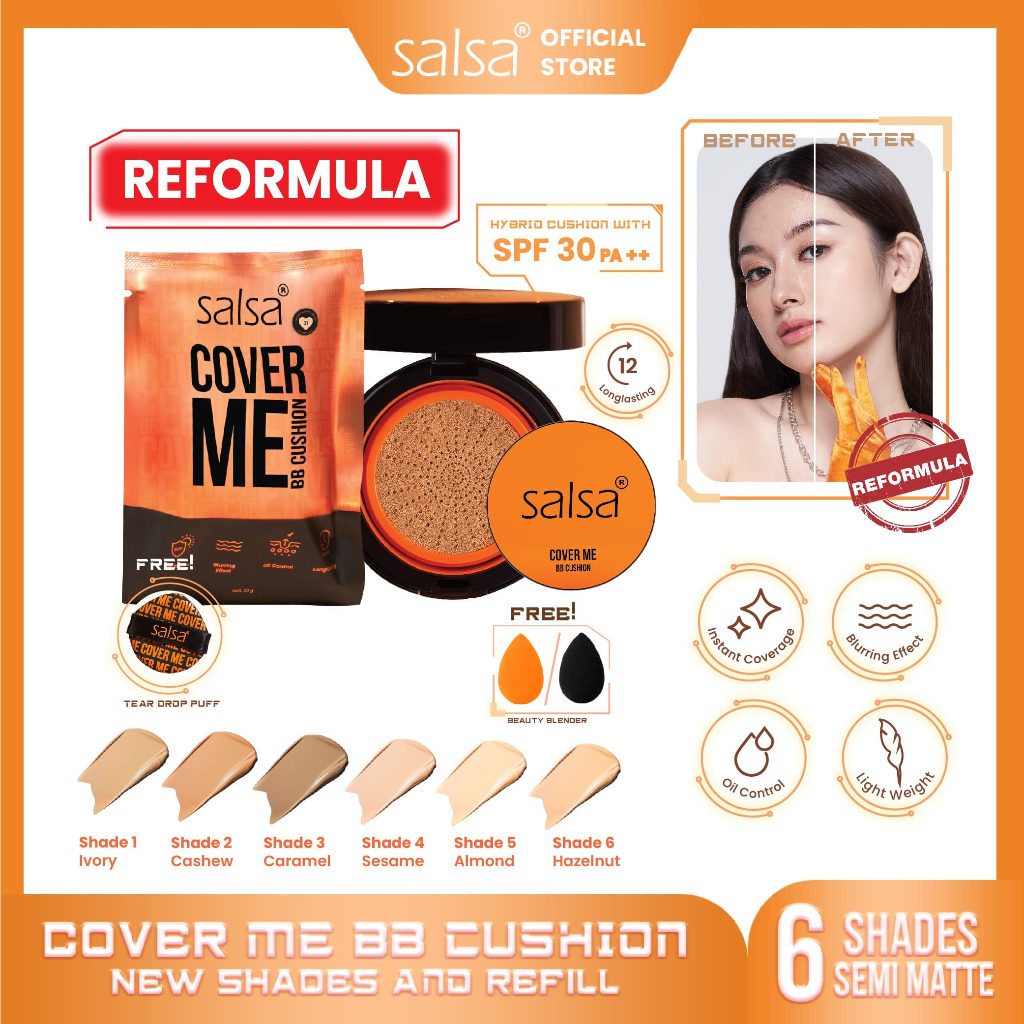 [REFORMULA] SALSA Cover Me BB Cushion - Semi Matte with Red Algae Niacinamide & Centella Smooth Medi