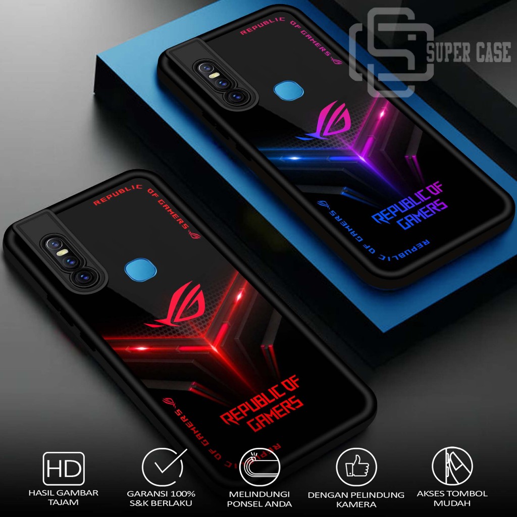Case VIVO V15 Supercase Motif [ ROG ] Casing Terbaru Softcase Hardcase glossy kaca Bisa COD