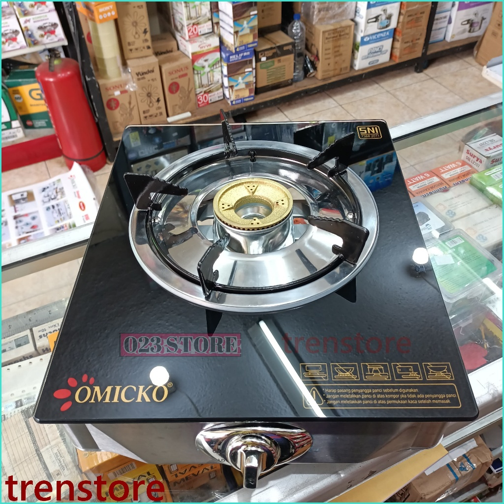 Kompor GAS OMICKO KC-211 /Kompor Kaca 1 tungku/Kompor Gas 1 Tungku Tempered Glass OriginalKompor GAS