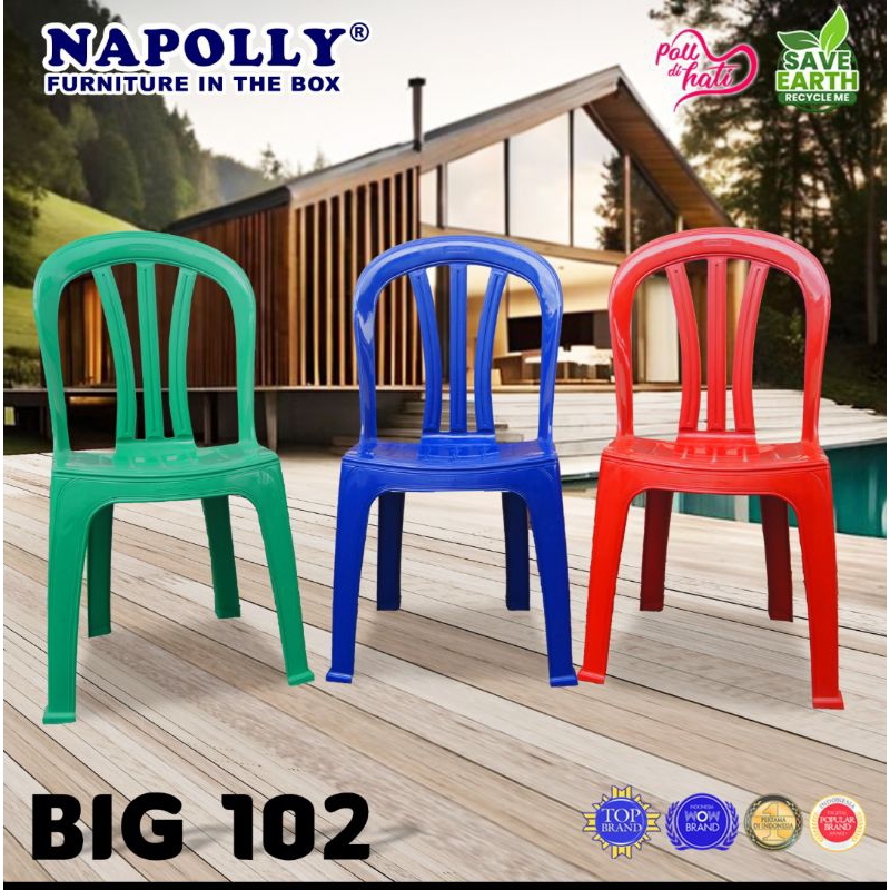 Paket 25 Kursi Sender Plastik Napolly Kursi Hajatan Pesta Makan BIG 102 Napoly Napoli NapollyTop