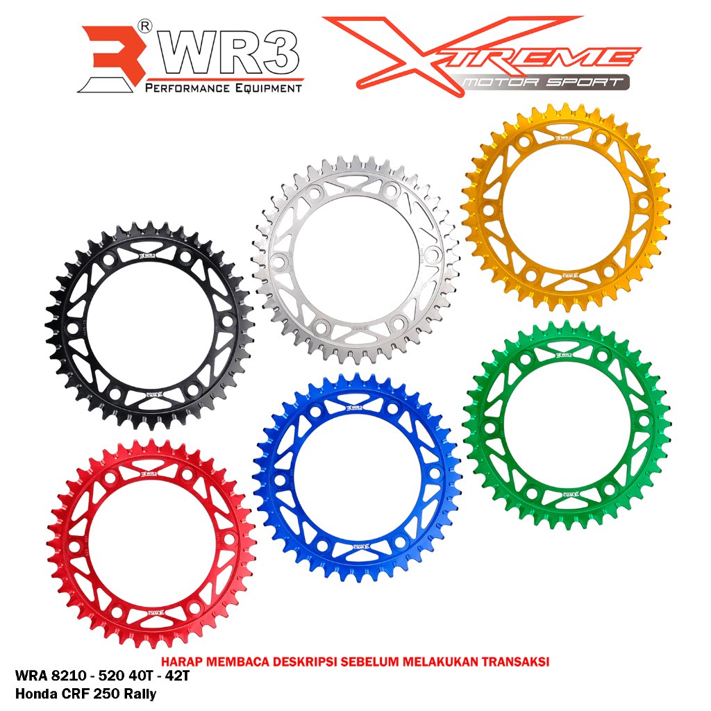Gear Belakang WR3 WRA 8210 - 520 CRF 250 Rally Uk. 40T-42T