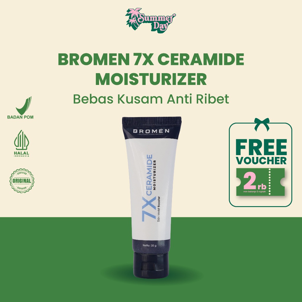 BROMEN 7x Moisturizer Pria - Untuk Melembabkan Kulit Wajah Dan Memperbaiki Skin Barrier Pelembab