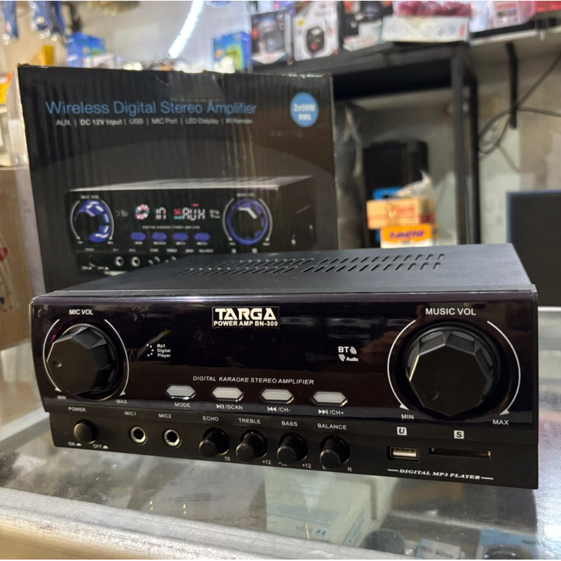 Ampli Karaoke Targa BN 300 Digital Audio Amplifier dengan Subwoofer dan Mixer
