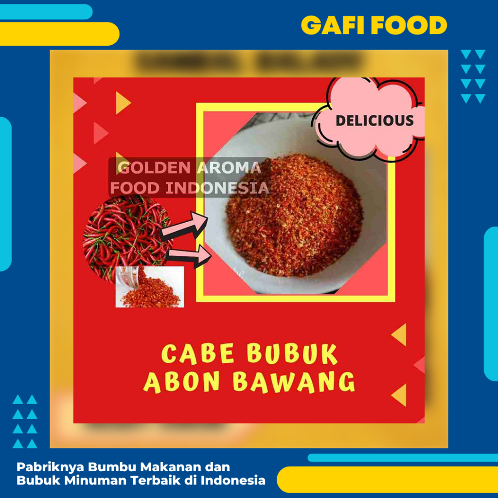 

Cabe Bubuk Abon Bawang / Bon Cabe 1 Kg untuk Makaroni Kimchi Keripik Seblak Baso Aci Pedas Halal