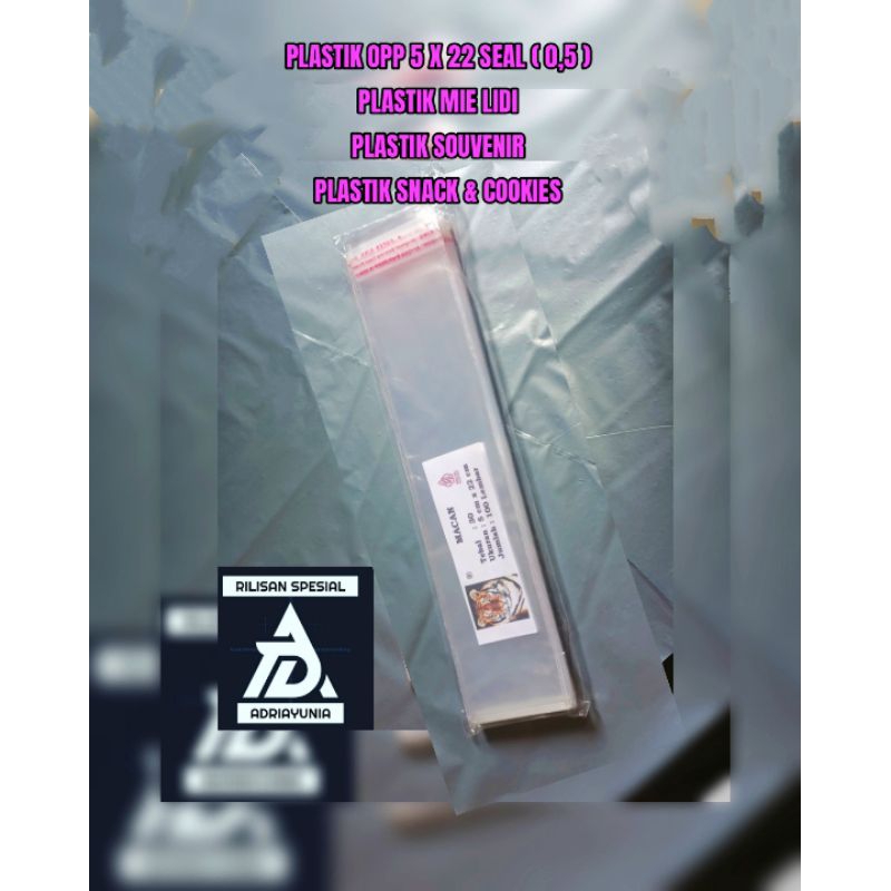 Plastik Opp 5x22 Mie Lidi - Plastik Opp 5 x 22 Souvenir - Plastik Opp 5x22 Cookies & Crafts