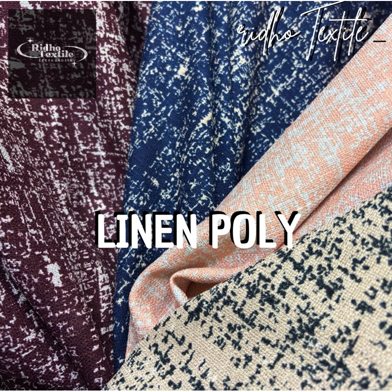BAHAN KATUN LINEN POLY MOTIF ABSTRAK KEREN