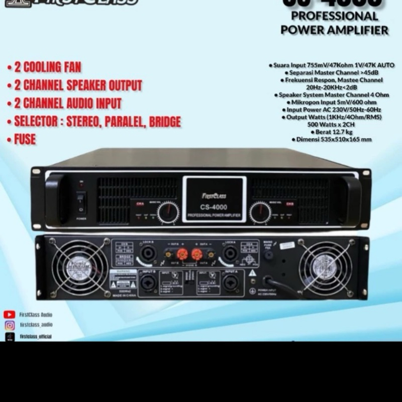 Power amplifier ampli Firstclass FC CS4000