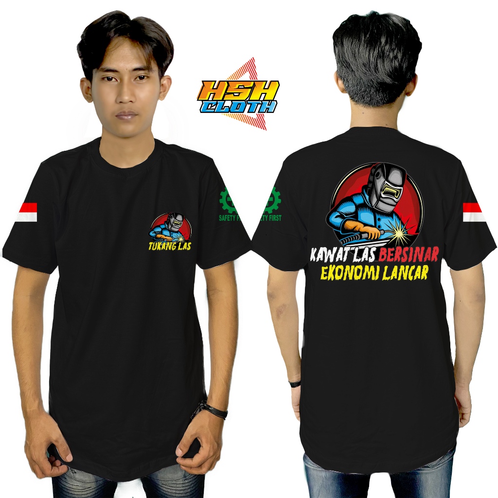 Baju Kaos Distro Welder Tukang Las Kawat Las Bersinar Tukang Las Seniman Api Bisa Custom - HSHCloth