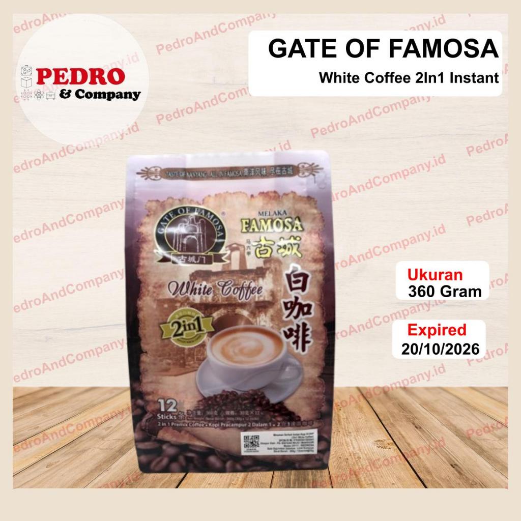 

Gate of Famosa WHITE COFFEE 12 sticks 360 gram 3in1 MELAKA kopi instant