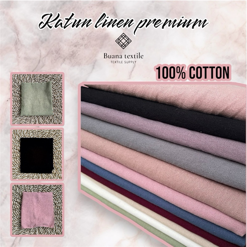 Katun Linen Premium | Katun Linen Polos | Katun Linen Rami Premium