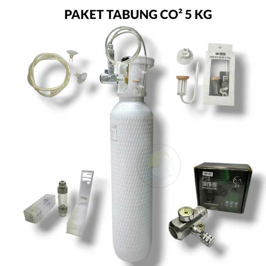 Paket Tabung Co2 Aquascape 5kg & 3kg Fullset Reg Mufan