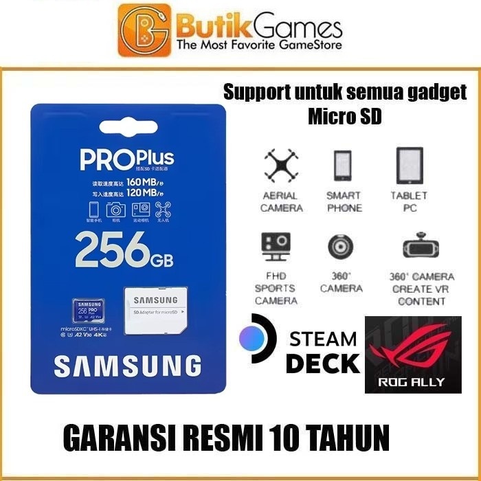 SAMSUNG Microsd Micro SDXC Memory Card PRO Plus 256GB 256 GB