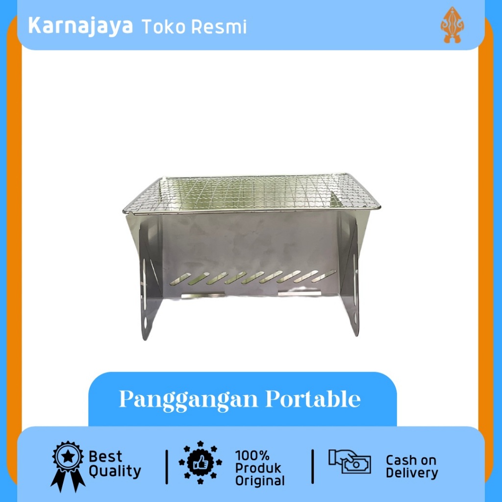 Grill Portable Panggangan BBQ Arang Jaring Kotak - GSF untuk Dapur - Kitchenware