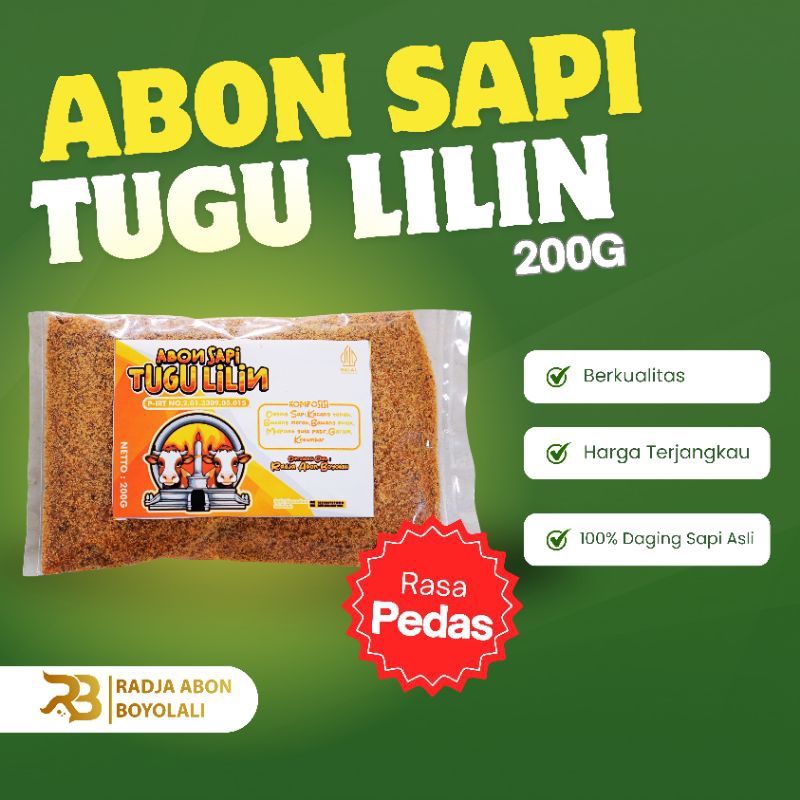 

ABON SAPI PEDAS CAP TUGU LILIN 200G