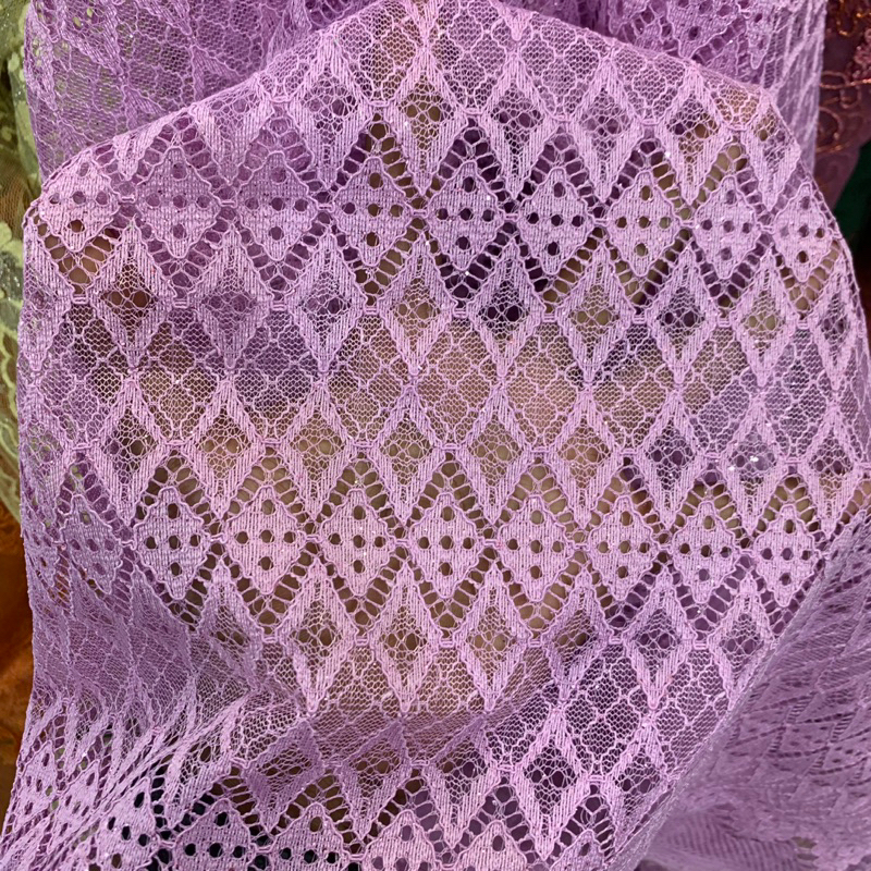 kain brokat glitter - kain brukat glitter import - kain brukat lace premium - [VIOLET]