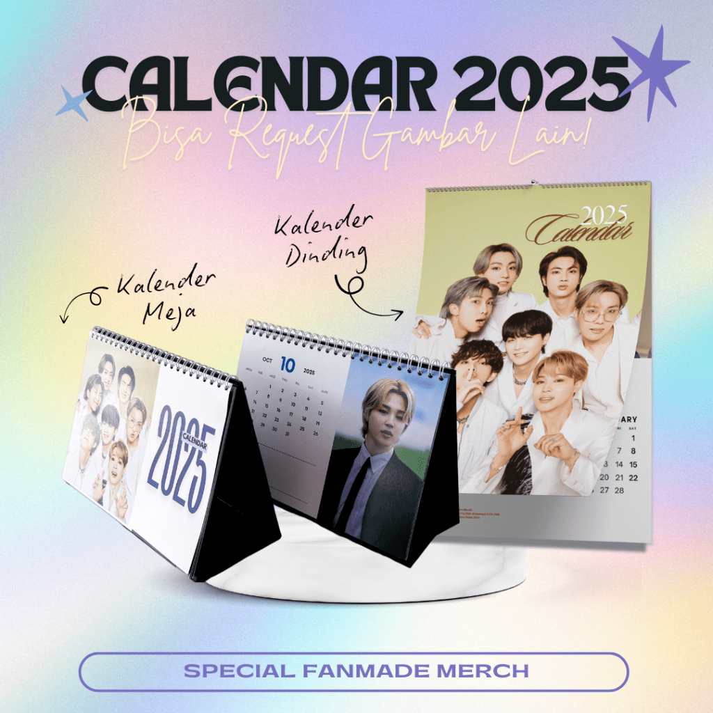 

KPOP KALENDER MEJA & DINDING 2025 Bisa Custom foto Bangtan Kalender Desk | Bisa COD