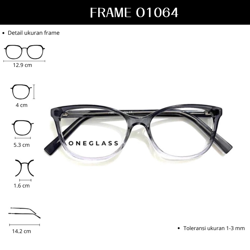 Oneglass - Frame Kacamata O1064 Unisex