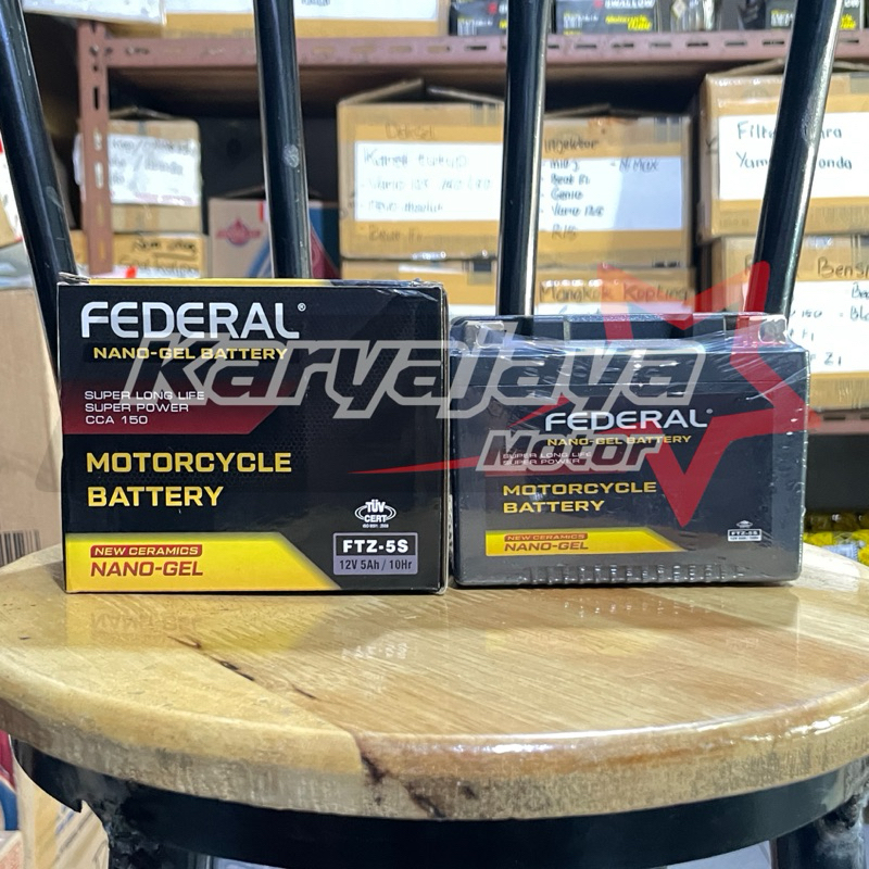 Baterai/aki FEDERAL NANO GEL sepeda motor