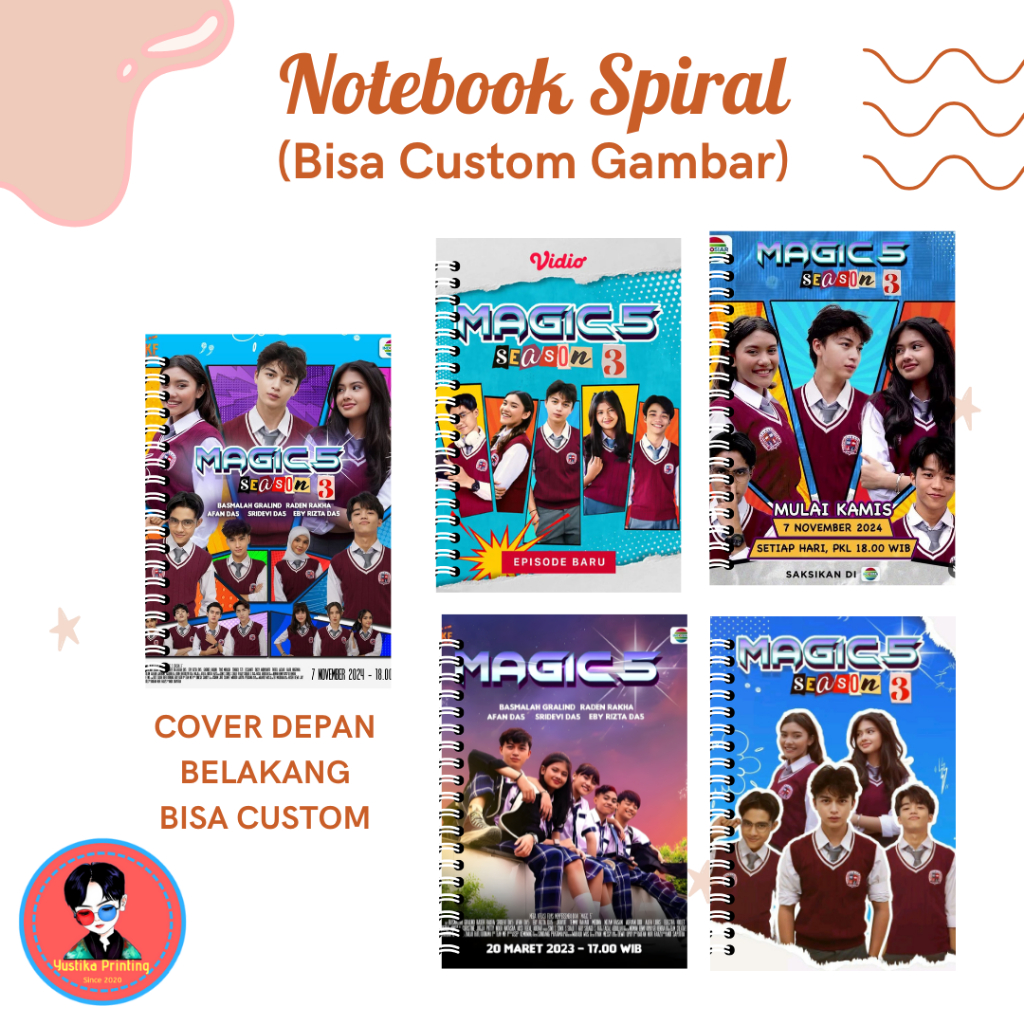 

Notebook Spiral Pemain MAGIC 5 Indosiar - Buku Tulis Bisa Custom