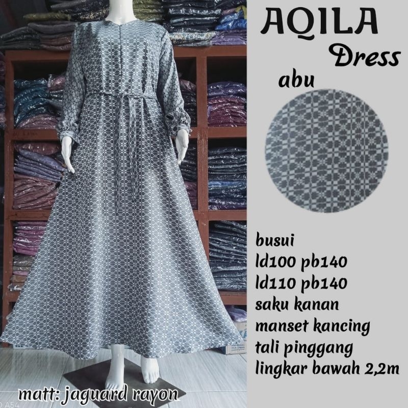 gamis jacquard rayon Aqila dress