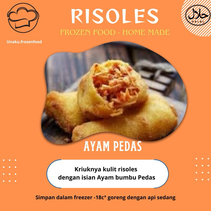 

RISOL AYAM PEDAS isi 5 Pcs
