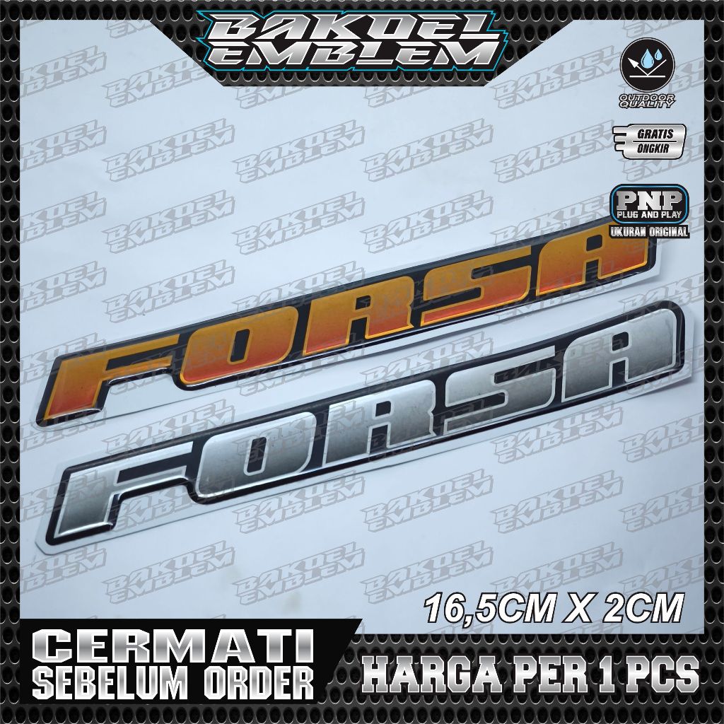 EMBLEM TIMBUL SUZUKI FORSA, EMBLEM TIMBUL BAGASI SUZUKI FORSA