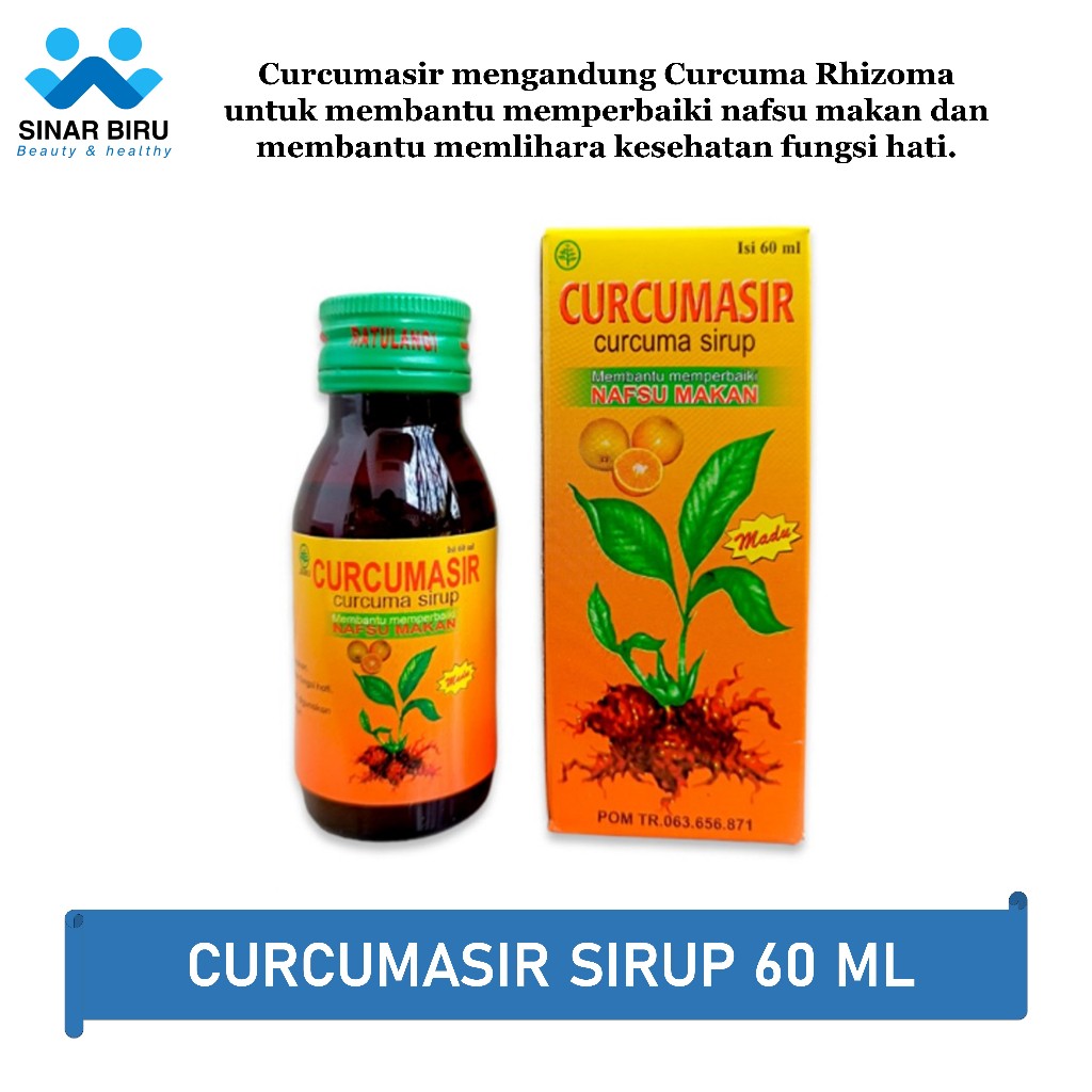 CURCUMASIR SIRUP MADU 60 ml - Vitamin penambah nafsu makan anak- Vitamin gemuk anak