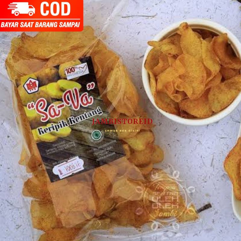 

(JAMBISTOREID) JAMBI LANGSUNG KIRIM Keripik Kentang All Varian 80gram 400gram Sava Snack Kripik Pedas Manis Asin Original Oleh-Oleh Jambi