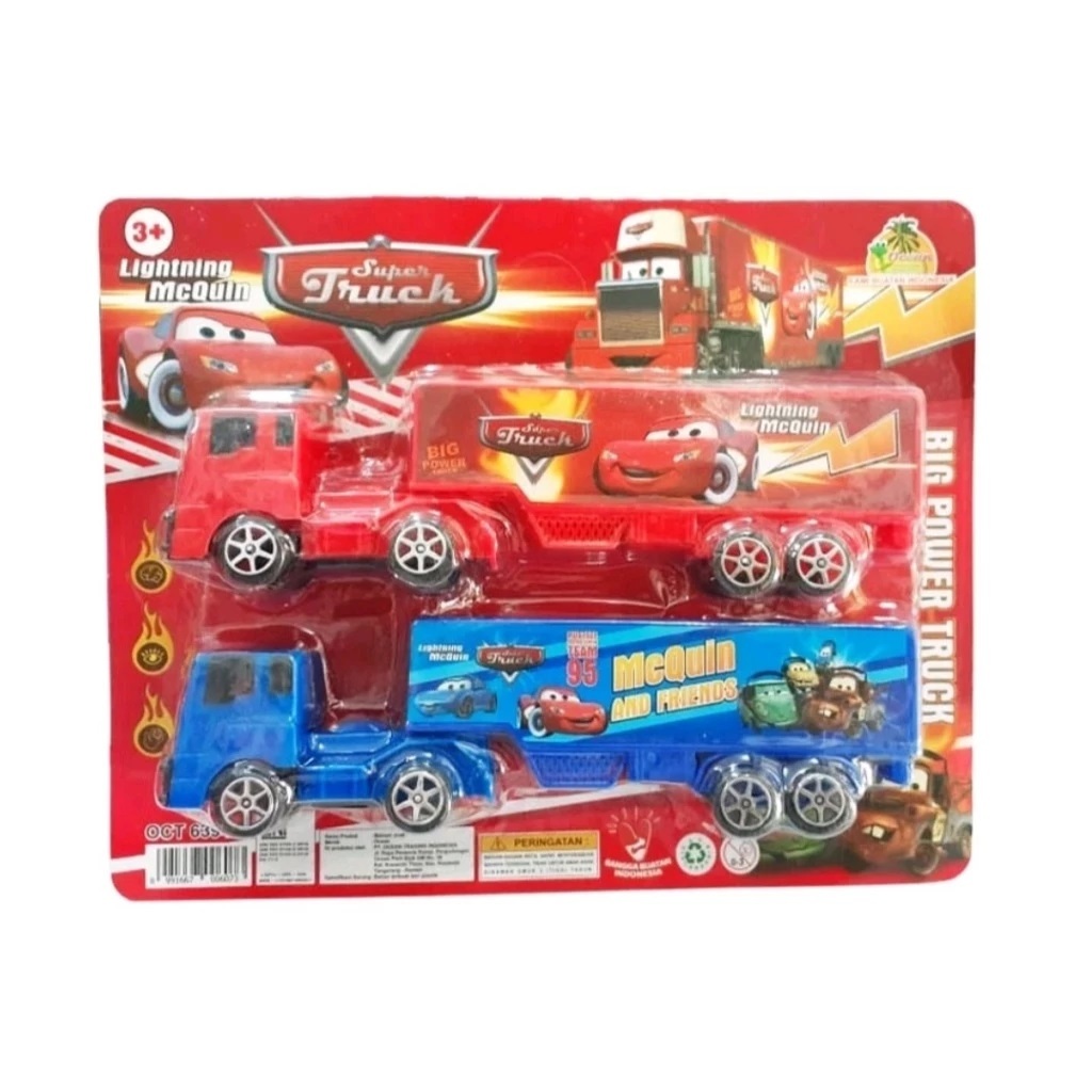 PROMO Mainan Anak Truk Cars Lightning McQueen Isi 2 Pcs OCT 6394 MAINAN ANAK LAKI-LAKI