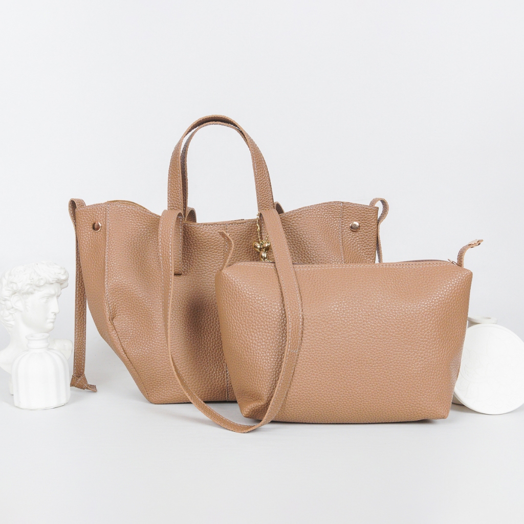 SweetSally - Luisa Tas Tote Bag Wanita / Totebag Perempuan Kulit Jeruk / Bahan Kulit Jeruk