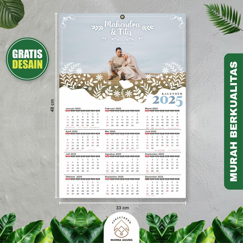 

TERMURAH | CETAK KALENDER CUSTOM BAHAN TEBAL | GRATIS DESAIN | Kalender Murah | Kampanye | Caleg | Pondok Pesantren | PONPES | Termurah di shopee