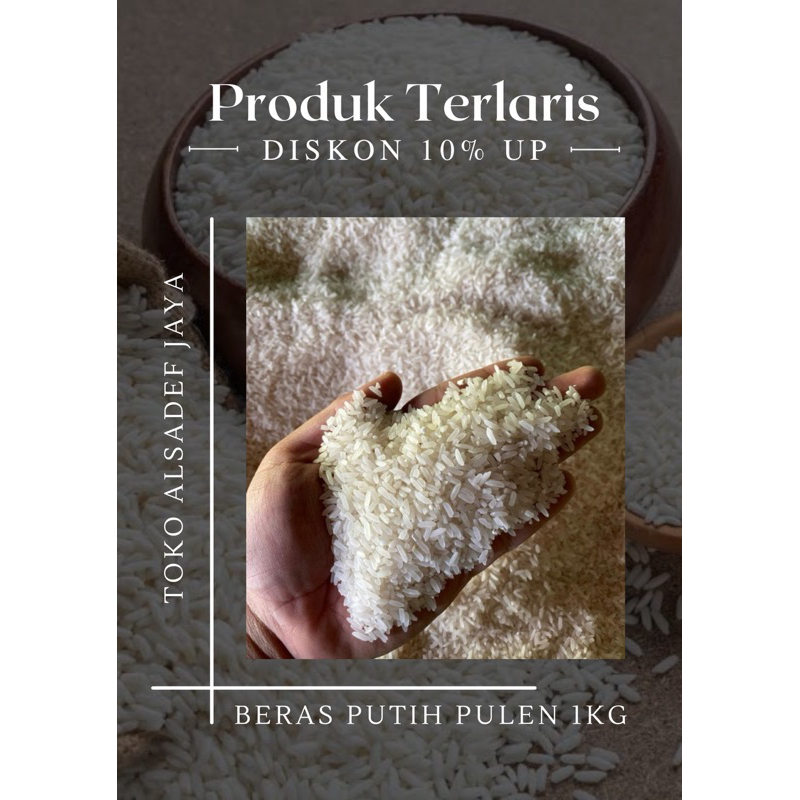 

BERAS PUTIH PULEN SUPER 1Kg/1000g | BERAS PULEN