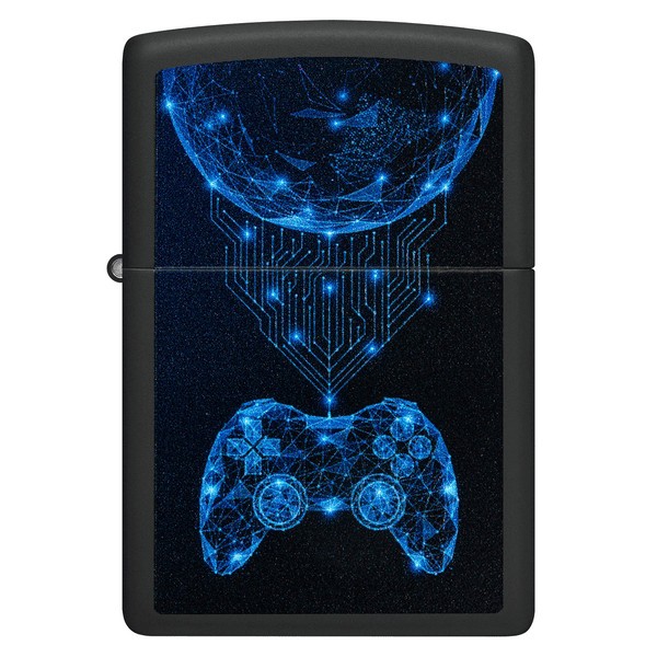 Zippo Gaming Futuristic Classic Black Matte - Zippo Lighter Original