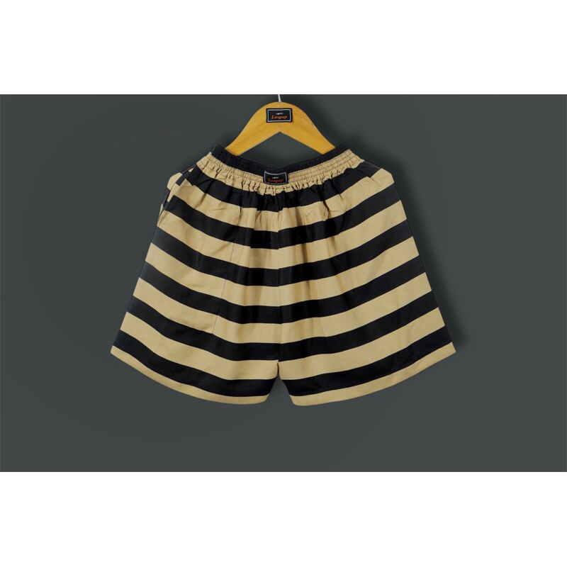 CELANA LOOPAY BOXER LOOPAY MOTIF STRIP BROWN