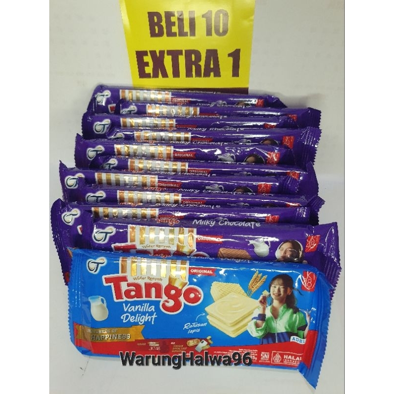 

wafer tango milky chocolate 1 pack isi @ 10+1 terbatas