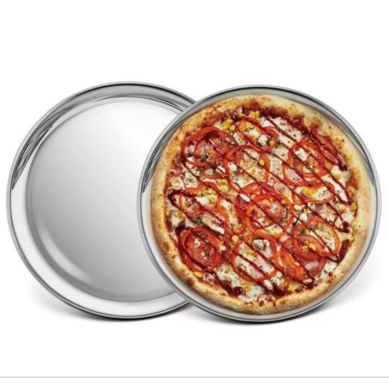 Loyang Pizza Press 20.22.24.26.28cm / Loyang Cetakan Pizza Alumunium / Loyang Pizza Anti lengket / C