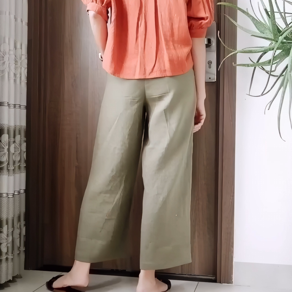 Kulot Celana Kerja Wanita Karina Daily Cullote Highwaist Korean Long Pant Bawahan Santai Kekinian
